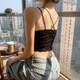 Clolv kissCK lace girl underwear beautiful back no rims tube top high school student camisole anti-exposure bra student chest wrap black + white 2 pieces M recommended 75-100Jin Jin equals 0.5 kg