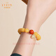 Layun Feiyin Beeswax Bracelet Amber Chicken Fat Yellow Authentic High-end Gift Nanhong Bracelet Women's Sea Pattern Stone Transfer Beads 9mm (one item, one certificate, national re-inspection)