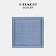 COACH New Year's gift Ole ladies classic logo mulberry silk square scarf gift light denim color