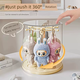 Yusenyi Labubu display box vinyl doll blind box doll pendant display stand Bubble Mart handmade baby labubu storage box (cream color 2 pack) high transparency and smooth rotation