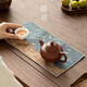 Pottery feather suede tea towel tea cloth tea table towel rag light luxury Chinese absorbent pot towel tea mat kung fu tea set accessories porcelain brocade tea towel Ruihe Tu
