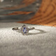 Natural tanzanite ring, crystal clear and sparkling s925 silver ring for your girlfriend, natural tanzanite, adjustable opening