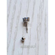 Fat Donglai's same style tanzanite stud earrings 4mm natural light color whole body S925 silver screw mini not single