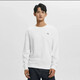 Calvin Klein Jeans embossed long-sleeved 25 printed embroidered new sweatshirt pure cotton loose versatile versatile pullover top for men and women trendy style white M recommended 100-120Jin Jin equals 0.5 kg