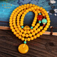 La Yun Feiyin Beeswax Bracelet for Women 108 Rosary Beads Multi-circle Bracelet Chicken Oil Yellow Safety Buckle Temperament Fashion Hand Accessories 6mm Flawless Chicken Oil Yellow (with Certificate)
