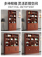 Yusenyi wine cabinet against the wall living room home red wine storage cabinet modern simple wine cabinet sideboard integrated entrance cabinet customization 180 long European style door 4 doors gray white double door