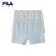 FILA antibacterial function children's underwear 2026 spring new men's and large children's boxer briefs 2-pack Ice Gray/Alice Blue-99 130