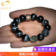 GONMCEAN collectible blue tiger eye stone bracelet eight patron saints bracelet men's tiger eye stone disc playing beads jewelry Sheep Monkey-Great Sun Tathagata beads 12mm