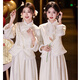 New Chinese-style bridesmaid dress for autumn and winter, new sister dress, bestie dress, wedding temperament, warm and slimming, can be worn in daily life, straight style S