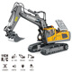 Remote control excavator 2.4G wireless simulation electric children's boy large digging large engineering vehicle toy new white 11-way alloy excavator