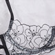 Universal French popular style sexy open-back underwear lace bra set with push-up see-through pure lust style temptation-free thong S 32/70ABCD