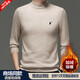 POLO SPORT Paul Sweater Men's Winter Warm Clothes Half Turtle Collar 2024 New Plus Velvet Thickened Knitted Bottoming Wool Sweater Black One-Fleece 2XL 180 Recommended 160-170 Jin Jin equals 0.5 kg