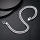 Wanfulong Horse Chain Gentle Type | Platinum Bracelet Simple Style Boss Fashion Cuban Horse Whip Platinum Bracelet Men's Gift for Boyfriend 14.44g, Fashionable Cuban Horse Whip Platinum Bracelet 20cm