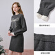 Xiangying Gray Knitted Suit Women's Spring 2026 New Bow Sweater Short Skirt New Year's Warm Clothes Complete Outfit Dark Gray M