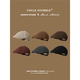 Uncle Stubble Thick Forward Hat Men and Women Winter Solid Color Versatile Newsboy Hat Retro Old Money Style Beret Brown One Size (55-59cm) Adjustable