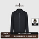 Biyinlefen high-quality double-sided wool autumn and winter men's casual tops, soft, warm and capable lapel wool coat 07 black M