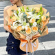 Lingxiang Flower Express Champagne Rose Bouquet Confessing Love to Girlfriend and Wife as a Birthday Gift Nationwide Delivery 11 Champagne and 11 White Lily Bouquets