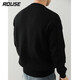 Lords Sweater Men's American Henley Collar Cotton Knitted Sweater Men's Autumn and Winter Retro Round Neck Casual Warm Bottoming Shirt Men Black M Recommended 100-115Jin Jin equals 0.5 kg