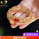 Gerenormann Suiyu Blonde Crystal Bracelet Women's Gold Hair Crystal Bracelet Cat's Eye Yellow Crystal Bracelet Beads 6mm Three Circles
