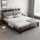 Bed 1.5mx2m solid wood bed rental room modern simple double bed oak gray single bed 1.8*2m