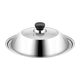 Yusenyi pot lid thickened non-magnetic stainless steel tripod lid tempered glass visible food grade household steamer wok large pot lid 40cm thickened combination lid visible with stand handle