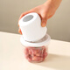 Wanzhuang cordless electric garlic masher, small cooking machine, garlic and minced meat artifact, color box, free charging cable, capacity 250ml-3-leaf knife