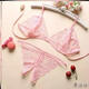 JLINI sexy open panties, passionate and convenient to wear underwear, no need to take off thong, black bra_open panties M
