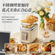 Bear Bread Machine Toaster Toaster Breakfast Automatic Household Small Toaster Steamed Bun Toaster Stainless Steel Toaster DSL-C02M6丨Stainless steel edging + 6-stop baking + with dust cover