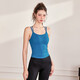 LULUUVTTOH summer beautiful back sports vest women's yoga top with chest pad for outer wear running shockproof Pilates fitness underwear for women blue M