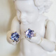 Fat Donglai's same style tanzanite stud earrings 4mm natural light color whole body S925 silver screw mini not single