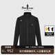 Biyinlefen Autumn Men's Fashion Top Casual Versatile Outdoor Sports Windproof Comfortable Antistatic Stand Collar Jacket Men 07 Black L