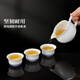 Jingdezhen (jdz) ceramic tea set Chinese style intangible cultural heritage blue and white exquisite Kung Fu tea set high-end housewarming gift for home use
