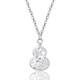 Wanfulong platinum earrings white gold PT950 pendant Fulu double gourd jewelry style birthday gift for girlfriend Ping An gourd pendant free s925 necklace 6.12g