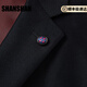 Shanshan (SHANSHAN) light luxury brand men's suit black dress slim fashion wedding business suit for men black XL 180/50B/34