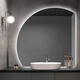 Internet celebrity smart mirror special-shaped semicircular luminous dressing vanity wall-mounted bathroom with light led bathroom mirror basic model white light + no touch 90x90 cm