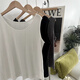 Large size loose and casual bottoming sleeveless camisole for women summer new fat mm round neck inner wear white Thai style/unique/belly cover/super popular M recommended 90-100Jin Jin equals 0.5 kg