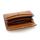 Japanese and Korean original vegetable tanned cowhide small card holder for women genuine leather retro driver's license business card holder mini coin coin purse for men yellow