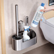 Copa de succión de una lata Soporte de cepillo para el inodoro sin perforación Cepillo de limpieza de baño Cepillo para el baño Costa de pared de la pared de la pared de la tapa de cepillo de inodoro.