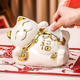 Yusenyi Lucky Cat Tissue Box Cute New Home Living Room Coffee Table Exquisite Ornaments Light Luxury High-Level Creative Tissue Box (Platinum) Lucky Cat Tissue Box