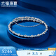 Lukfook Jewelry Platinum 950 Sky Stars Bundy Beads Stretch Oval Chaise Bracelet Platinum Bracelet Price HEP0004DS 8.49 grams (including labor cost 874 yuan)