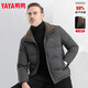 Yaya (YAYA) dad winter wool collar down jacket new style middle-aged and elderly men thickened and warm 90 duck down jacket middle-aged men's YE4B716185W navy wool collar + 90 down content L (175) recommended 125-145 Jin Jin equals 0.5 kg