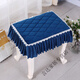 Thickened dressing table stool cushion makeup stool cover piano stool cover square stool cover rectangular student seat cushion (plush cloth) elegant gray D style rectangular 30x40cm