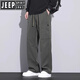 JEEP SPIRIT吉普工装休闲裤男士秋冬季男裤2025新款直筒裤伞兵运动长裤子加绒 9856军绿色 XL 【121-140斤】