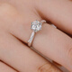 I Do Platinum PT950 Diamond Ring Psychic Six Claws 1 Carat Cultured Diamond Ring Marriage Proposal Engagement Gift for Wife Classic Psychic Six Claws 50 Points Diamond Opening Adjustable