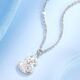 Wanfulong platinum earrings white gold PT950 pendant Fulu double gourd jewelry style birthday gift for girlfriend Ping An gourd pendant free s925 necklace 6.12g