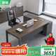 Shuxuan boss desk and chair package combination desk simple modern manager desk panel supervisor desk Chinese style president desk office furniture single executive desk 2.0 meters boss desk + boss chair + six door bookcase left side cabinet