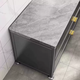 Yusenyi kitchen storage cabinet board floor-to-ceiling rack microwave storage multi-layer cabinet kitchen cabinet household dust-proof cupboard rock thickened slate gentleman gray (3 layers long 125 wide 45 high 80) delivered to your door