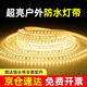 Deyan led light strip 220v high voltage outdoor waterproof light hotel villa project ultra-bright strip decorative linear light outdoor lighting 5 meters package-warm light 6W-120 beads/meter