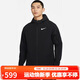 NIKE Men's Spring and Autumn Hooded Jacket Casual Sports Trendy Versatile DQ6594-010 Black L