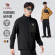 Camel (CAMEL) Men's Fleece Jacket Spring and Autumn Windproof Warm Polar Fleece Cardigan Jacket Liner M33CA03135
